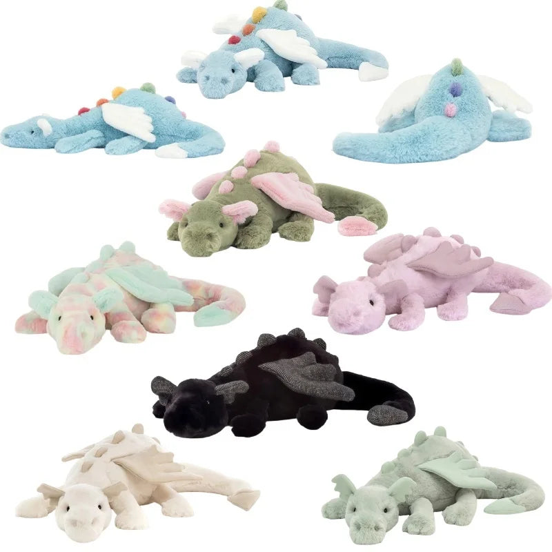 Authentic Jellycat Dragon Plush Toy 100% Original – Soft Pastel Stuffed Animal, Cute Kawaii Dragon Doll Gift for Kids & Collectors